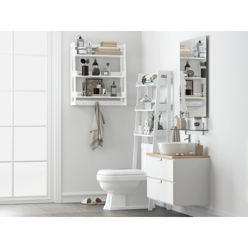 UTEX Bathroom Wall Shelf, Over Toilet Storage Shelf Organizer, 3-Tier