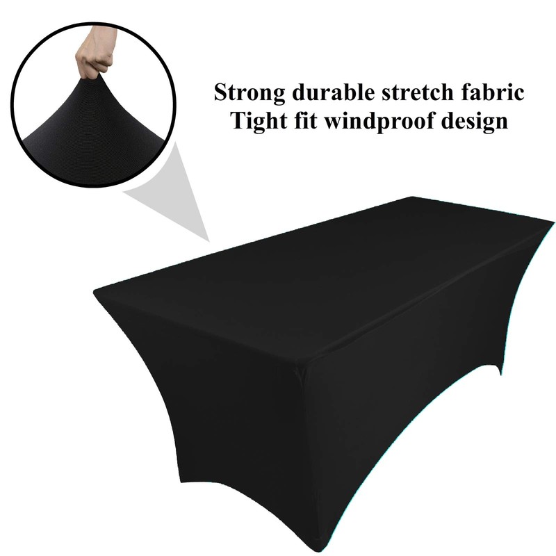 pod linen spandex lycra stretch cover tablecloth for 6ft foot