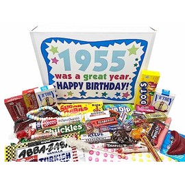 RETRO CANDY YUM ~ 1955 71st Birthday Gift Box of Nostalgic Candy Assortment from Childhood for 71 Year Old Man or Woman Born 1955