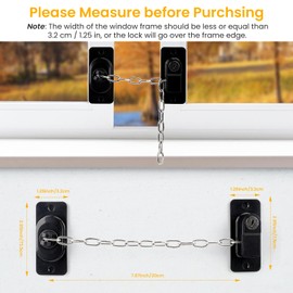 2 x No Drilling Cabinet Lock with Key Adjustable Fridge Lock Pet Safety Window Locks Fridge Lock Door Lock Protection from Children and Pets