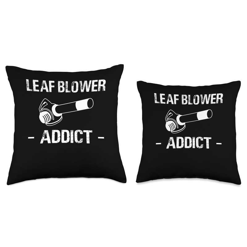 Leaf Blower Addict Autumn Throw Pillow