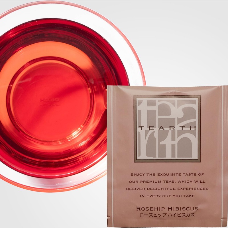 TEARTH Herbal Tea Rose Hip Hibiscus Tea Bags Individually Packaged