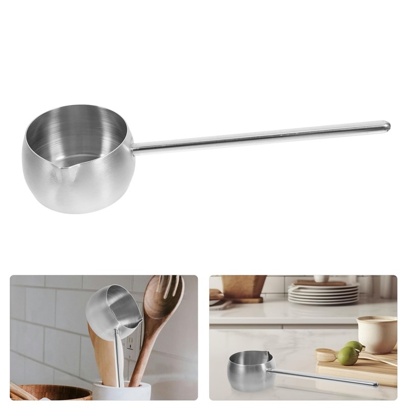 Luxshiny Stainless Steel Soup Ladle With Pour Spout Long Handle