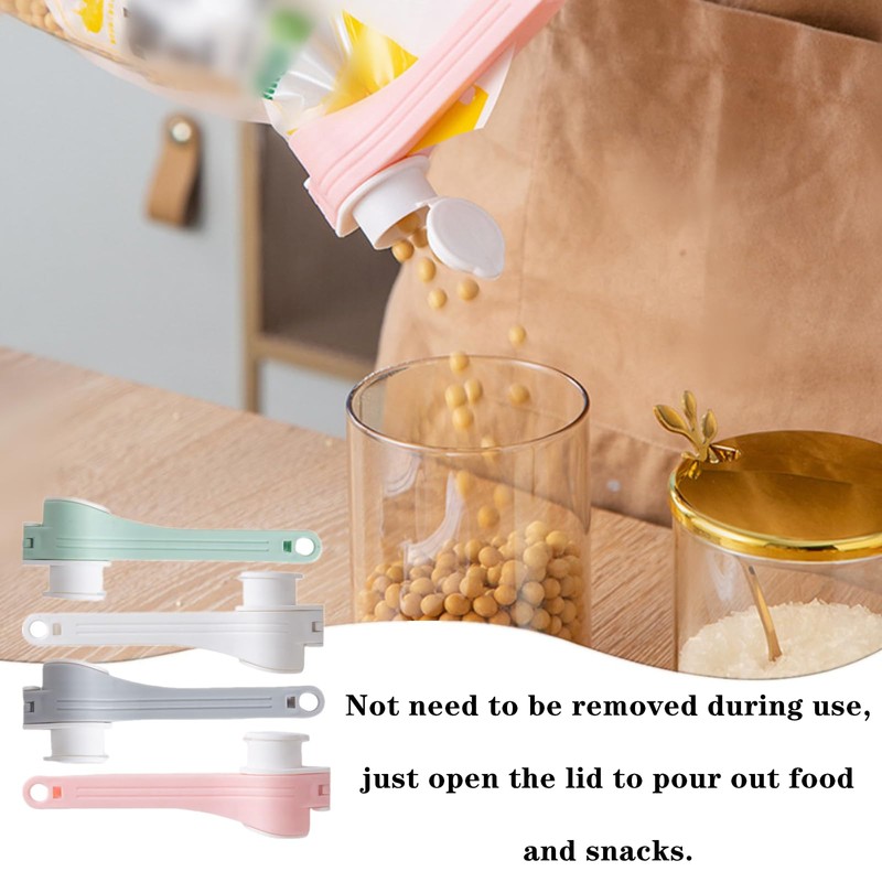 FJYXCHENXM Food Storage Sealing Clips with Pour Spouts, 4 PCS