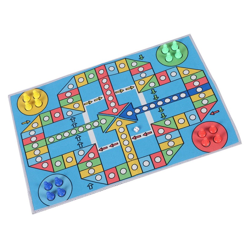 Flying Chess Game Carpet Flying Chess Playmat Family Interactive Toy