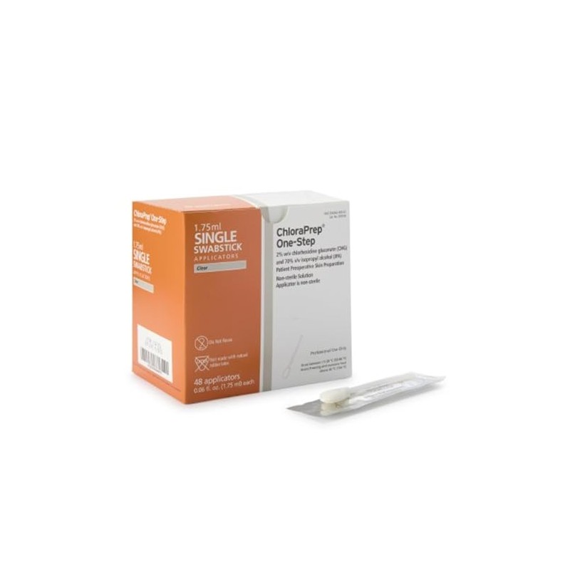 Chloraprep 1.75ml Swabstick Applicator (Single) (Box of 48) by ChloraPrep