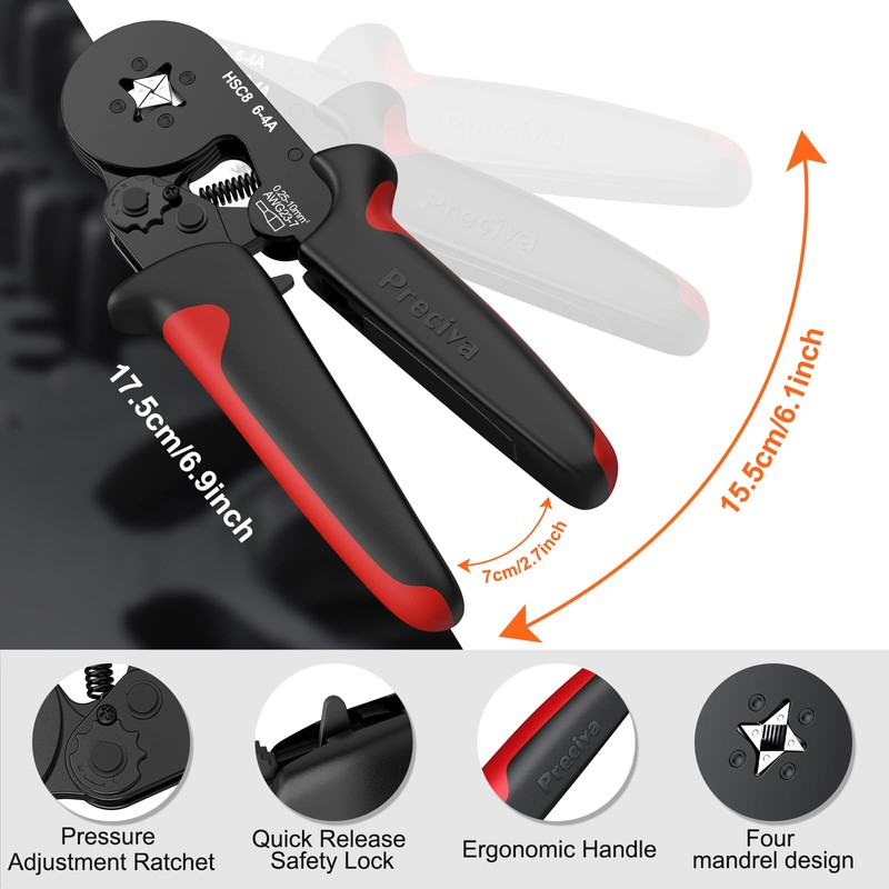 Preciva Ferrule Crimping Tool Kit with 2000PCS Wire Connectors, AWG23-7