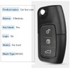 Kelay 3 Buttons Car Key Cover Flip Folding Replacement For