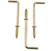E-outstanding Right-Angle Screws Hook 20PCS 2 inch Golden 7 Shape