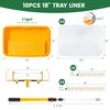 Voomey 18" Paint Roller Kit，10Pc Paint Roller Tray with Liner,12"