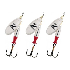 Mepps Aglia Long Cast Oval Spoons with Palette Set of 3, Silver - No.4-17G