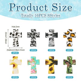 16 cuentas de silicona cruzadas para hacer llaveros, calavera de esqueleto, religión Jesús, diseños de leopardo, cuentas sueltas de goma para hacer pulseras, joyas y bolígrafos con cuentas