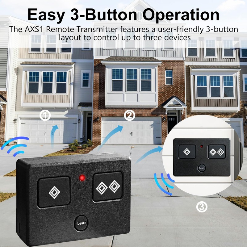 for Ghost Controls 3-Button Remote Transmitter Replacement for Automatic Gate