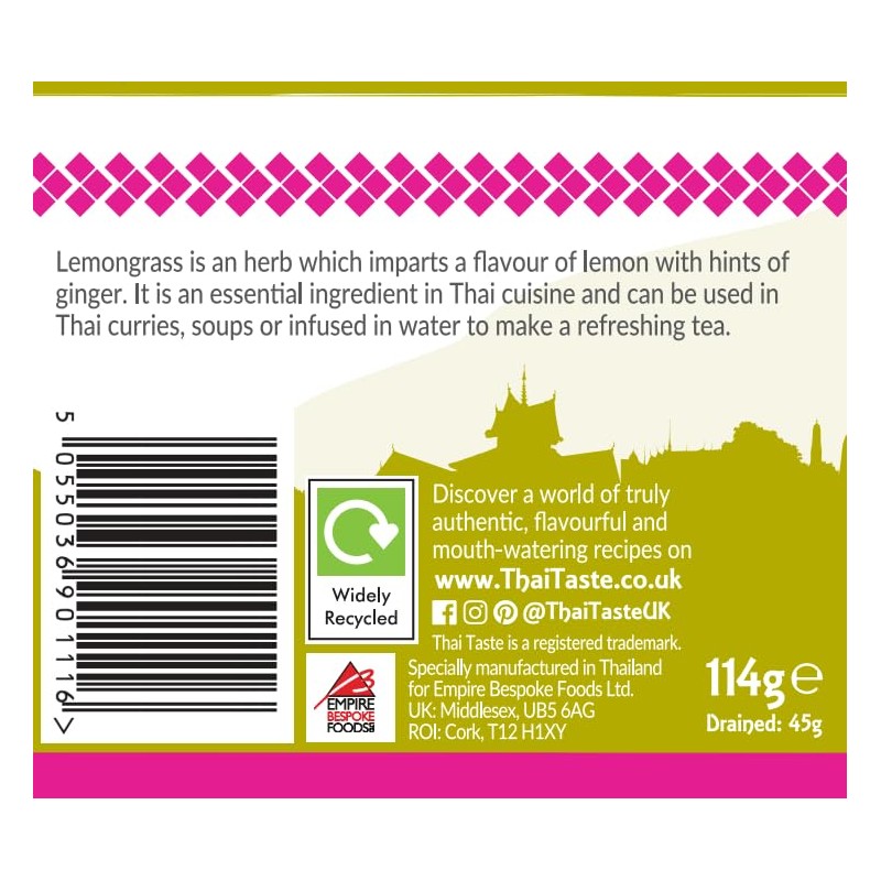 Thai Taste Lemongrass 114g - Pack of 2