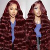 20 Inch 99j Burgundy 13x6 Body Wave Lace Front Wigs