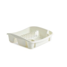 Whitefurze Dish Drainer, Plastic, Cream, Small