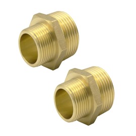 2 Pieces Reducer 3/8 to 1/2 Adapter 1/2 to 3/8 1/2 Inch to 3/8 Inch Adapter, 1/2 Inch Hose Connector, Reducer 1/2 Inch to 3/8 Inch for Water Pipe Reducers (16 x 20 mm)