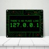 trendaffe - Localhost Metal Sign with IP Address 127.0.0.1 Light