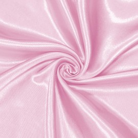 Homiest Pink Satin Fabric by The Yard, 1 Yard x 58 Inch Charmeuse Satin Fabric Silky & Shiny Cloth Fabric, Smooth Bridal Satin Fabric for Wedding Dress, Clothing Making, DIY Crafts, Sewing