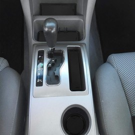 auovo 5pcs Center Console Mats for Toyota Tacoma Accessories 2005-2015 Storage Liner Mat Car Cup Holder Insert Pads Tacoma 2015 2014(Black)