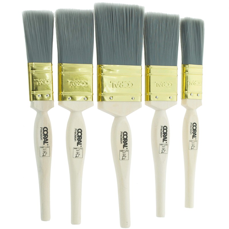 Coral 31478 Precision Paint Brushes with Platinum Easy Clean Filaments
