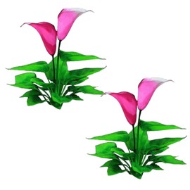 2Pcs Artificial Aquarium Plants,Flower Aquarium Decoration Artificial Aquatic Plant Waterweed Craft Silk Plastic Plants,Artificial Fish Tank Decorations,Used for Household and Office Simulation Hydrop