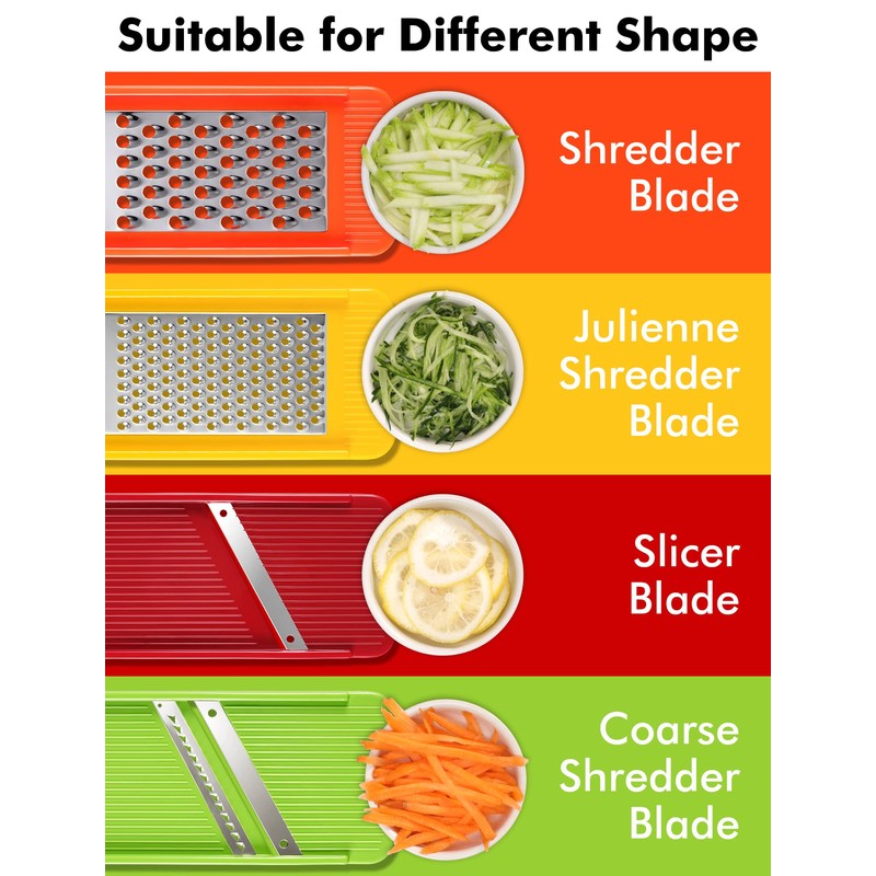 Geedel Professional Mandoline Slicer for Kitchen, Multi Purpose Vegetable Slicer