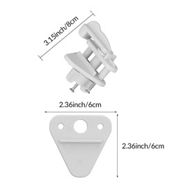 Pontoon Gate Latch Replacement Kit, 2 Set Pontoon Boat Gate Latch Square Frame Pontoon Boat Replacement Door Latches for 1 to 1.25in Left Right Hinged Door
