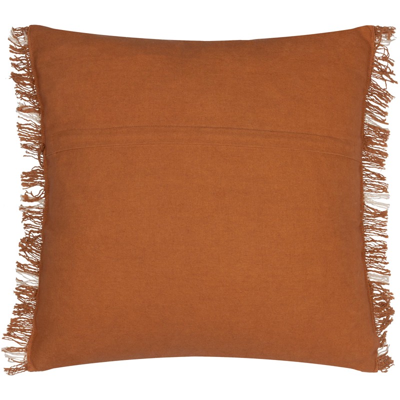 Yard Beni Check Fringed Cushion Cover, 45 x 45 cm