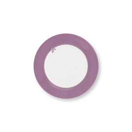 PIP STUDIO Lily&Lotus Breakfast Plate White/Purple 21 cm