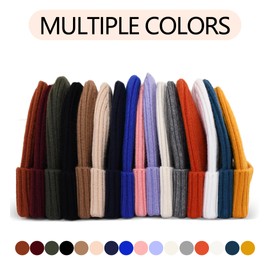 HiRui Knit Beanie for Men Women Kids, Winter Hats Warm Classic Daily Skull Caps (Navy-Blue)