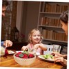 CHILDWEET Bamboo Pantry Baskets Round Woven Storage for Fruits Veggies