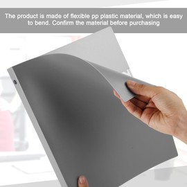 Henoyso 12 Pcs 3 Ring Binder 2 Inch Plastic Flexible Round Binder Fits Letter Size 8.5 x 11 Inch Paper Holds 300 Sheets with 1 Pockets for Office School (Gray)