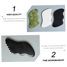 Healeved 3 Pcs Scraping Board Scraping Massage Tool Face Massage Roller Guasha Facial Tools Guasha Tool for Face Muscle Scraper Jade Guasha Tool Neck Scraper Tool Jade Plate