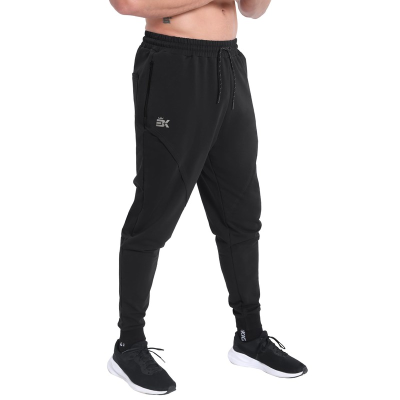BROKIG Mens Vertzip Gym Joggers Pants, Carrot Fit Athletic Pants