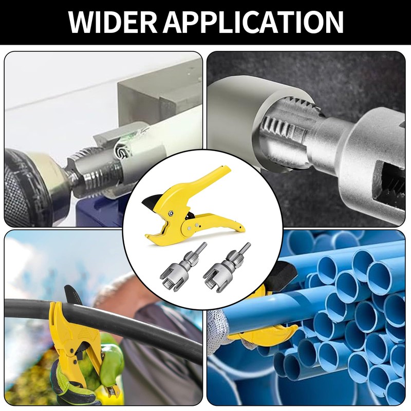 2 PCS Pipe Thread Cutting Tool, 1/2" and 3/4" Integrated