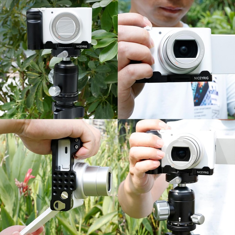 NICEYRIG ZV1-M2/ZV1-M2II Camera L Bracket, L-Shape Camera Cage with Arca
