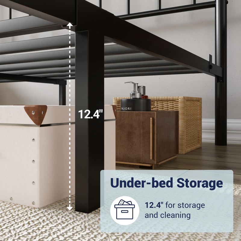 Allewie 14 Inches Twin Size Metal Platform Bed Frame with