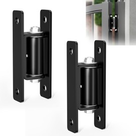 PICURA Heavy Duty Gate Hinges, 2 Pack High Strength Steel Wall Mount Gate Hinge 1100LBs Load Capacity, 7" Black Gate Hinges for Metal Fence Farm Wood Gates