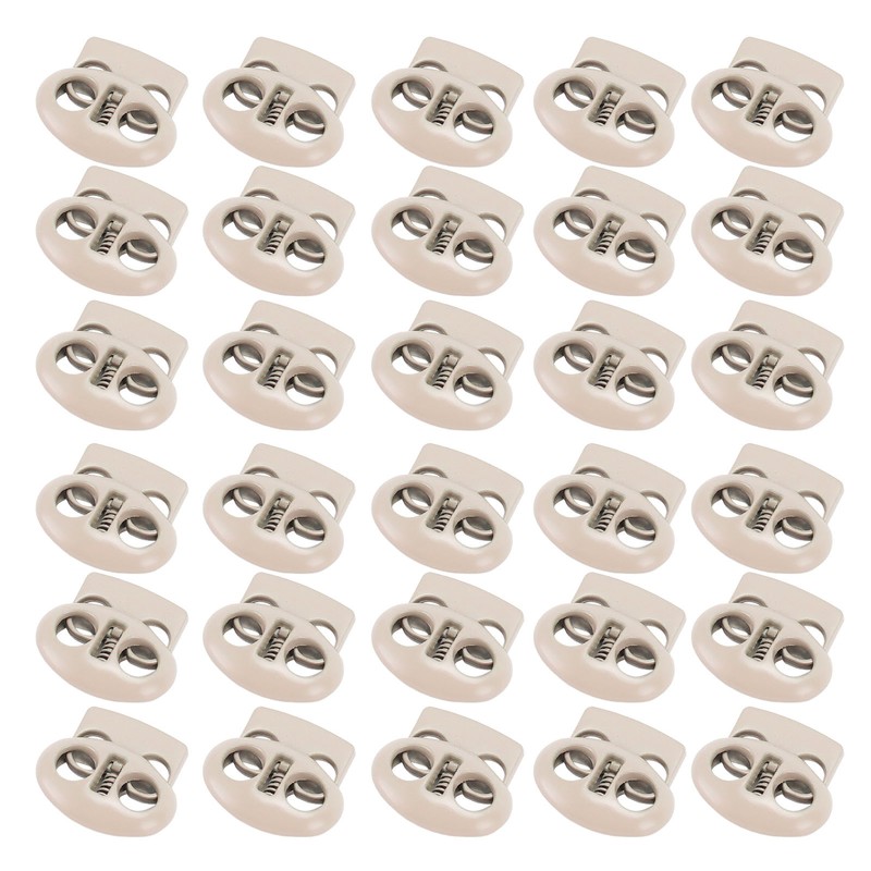 30PCS Metal Cord Locks End Spring Stop Toggle Stoppers Rustproof