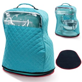 Stand Mixer Cover with Appliance Sliders Compatible with KitchenAd Mixer 6/7/8 Quart with Pockets for Kitchen Ad Accessories and Attachments Blue