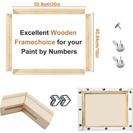 MingSH Canvas Wood Stretcher Bars 16 x 20 Inch Pine Wood Frame Wooden Painting Stretching Bars Art Frames for Oil Paintings, Canvas Frame Set, DIY Art Accessory Supplies, Home Studio Decoration