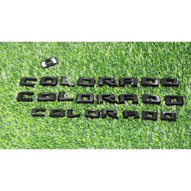 Overlay Emblem 3D Letter Side Door Rear Tailgate Badge Nameplate Compatible for 2023-2024 Colorado Set of 3Pcs (Gloss Black)