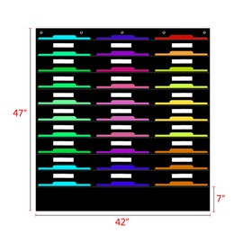 Kruideey Storage Pocket Chart, 30 Pocket Mailbox Organizations for Classroom, Hanging Wall File Storage Assorting, Home Filing, Over The Door File Folder Holders (30 Pockets)