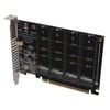 Adapter Card 4 Port M.2 NVMe SSD to PCIE X16