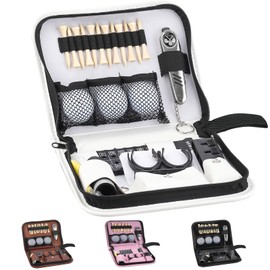 Jnxso Golf Gifts for Men and Women,Golf Accessories Set with Hi-End Case,Golf Balls,Golf Tees,Golf Multifunctional Divot Tool,Rangefinder Golf Brush,Golf Scorer，Golf Ball Clamp(White)