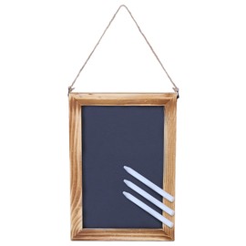 Hanging Chalkboard Signs with White Chalk Sticks (7 x 10 In, 3 Pack)