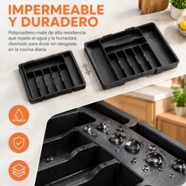 Bandeja Extensible Para Cajones De Cocina 8 Compartimentos