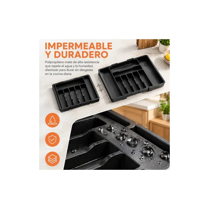 Bandeja Extensible Para Cajones De Cocina 8 Compartimentos