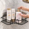 1PC Wall Mounted Non-Perforated Metal Triangle Storage Rack for Bathroom